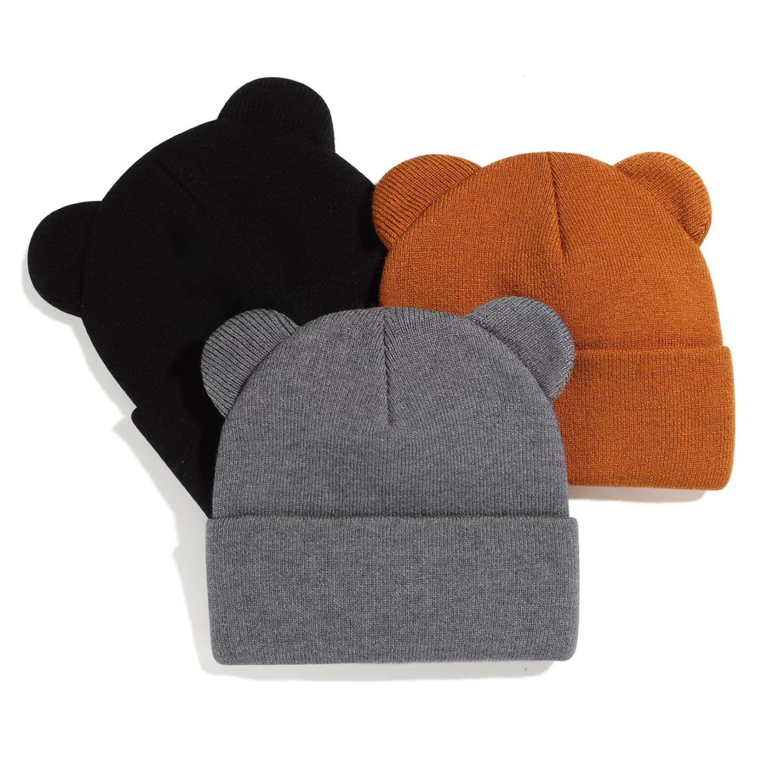 Gorro de Invierno para Bebé Unisex - Suave con Orejas de Oso
