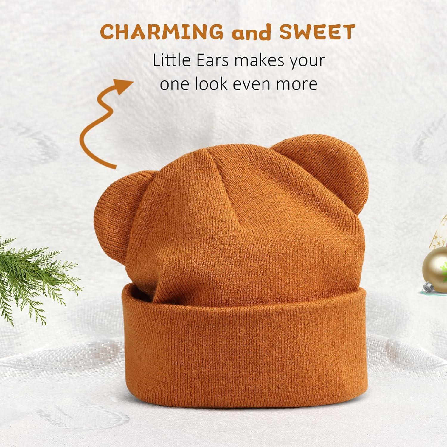 Gorro de Invierno para Bebé Unisex - Suave con Orejas de Oso