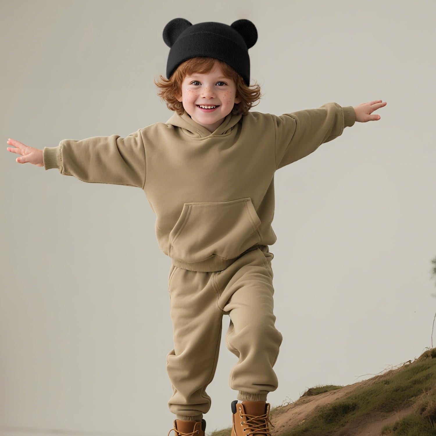 Gorro de Invierno para Bebé Unisex - Suave con Orejas de Oso