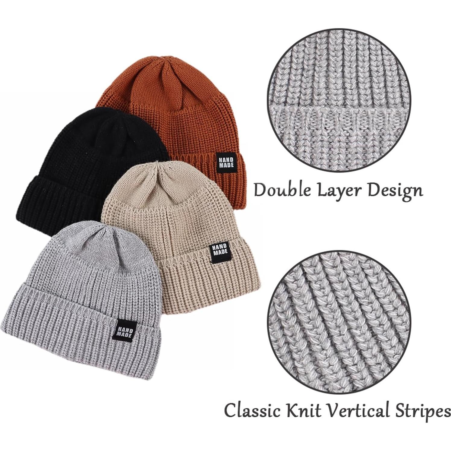 Gorro de Bebé Tejido JANGANNSA Invierno 0-5 Años Algodón