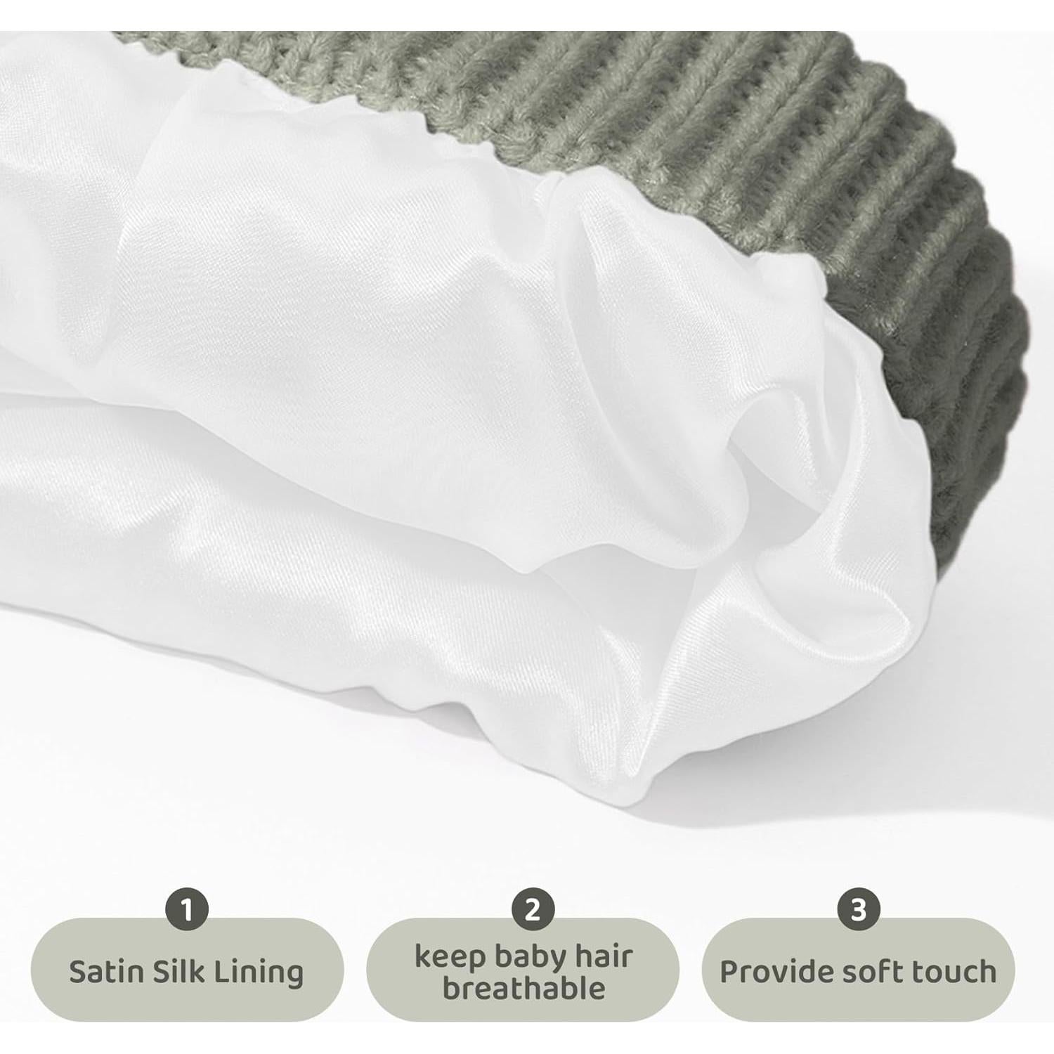 Gorro de Invierno para Bebé Durio Gris Claro 6-36 Meses