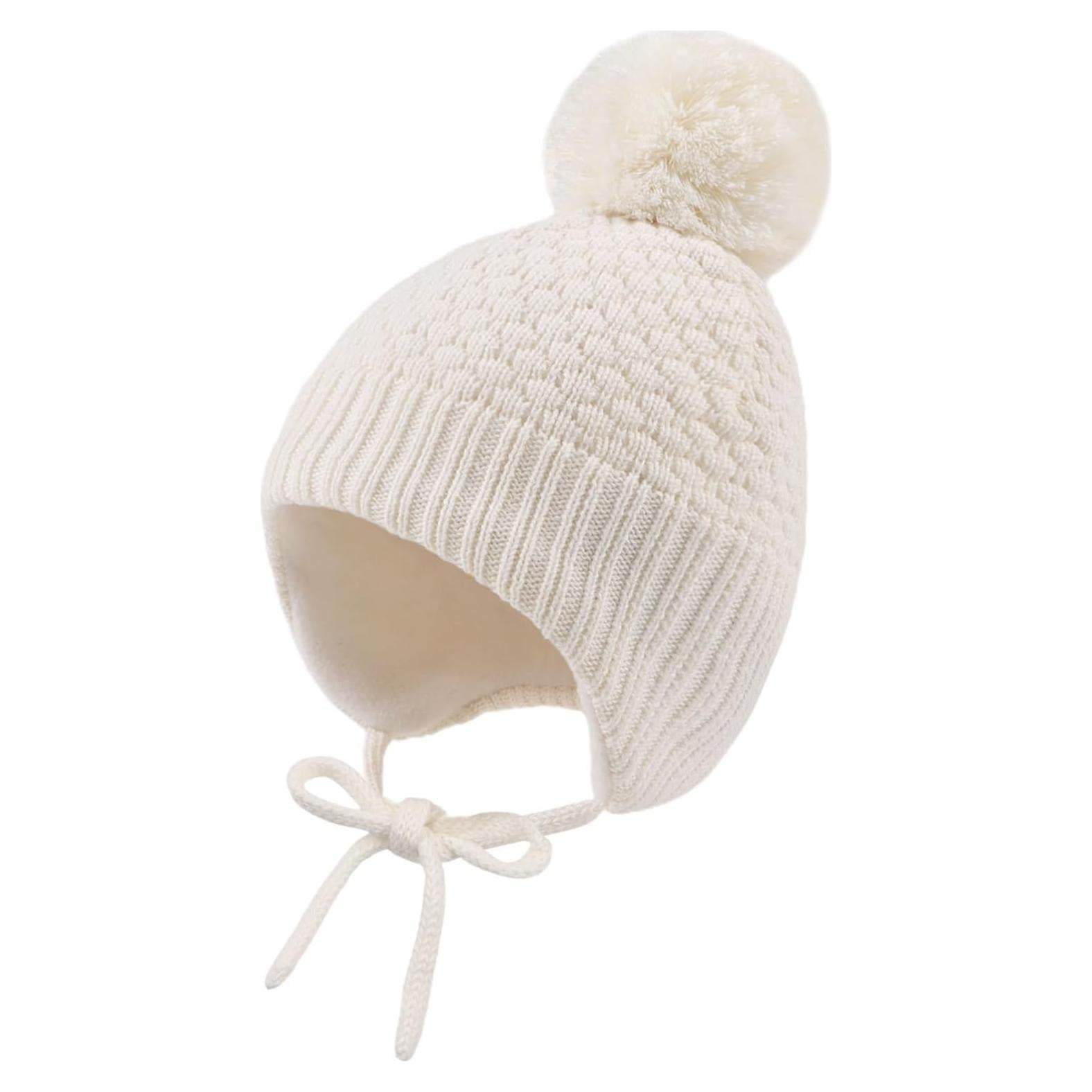 Gorro de Invierno para Niñas Bebés - Franela - 0 a 8 Años