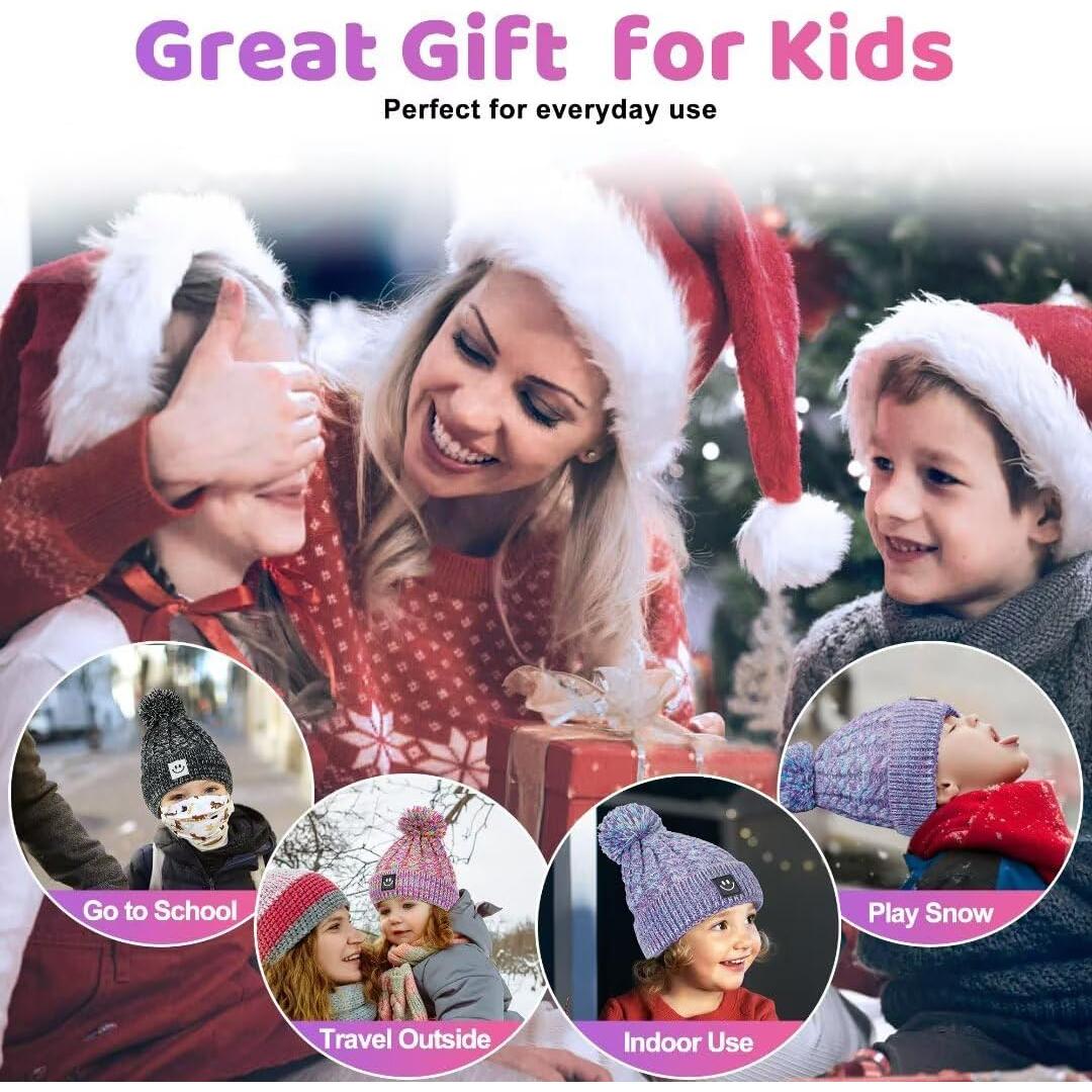 Gorro Beanie para Bebé Hispeka 3 Paquetes con Pompones