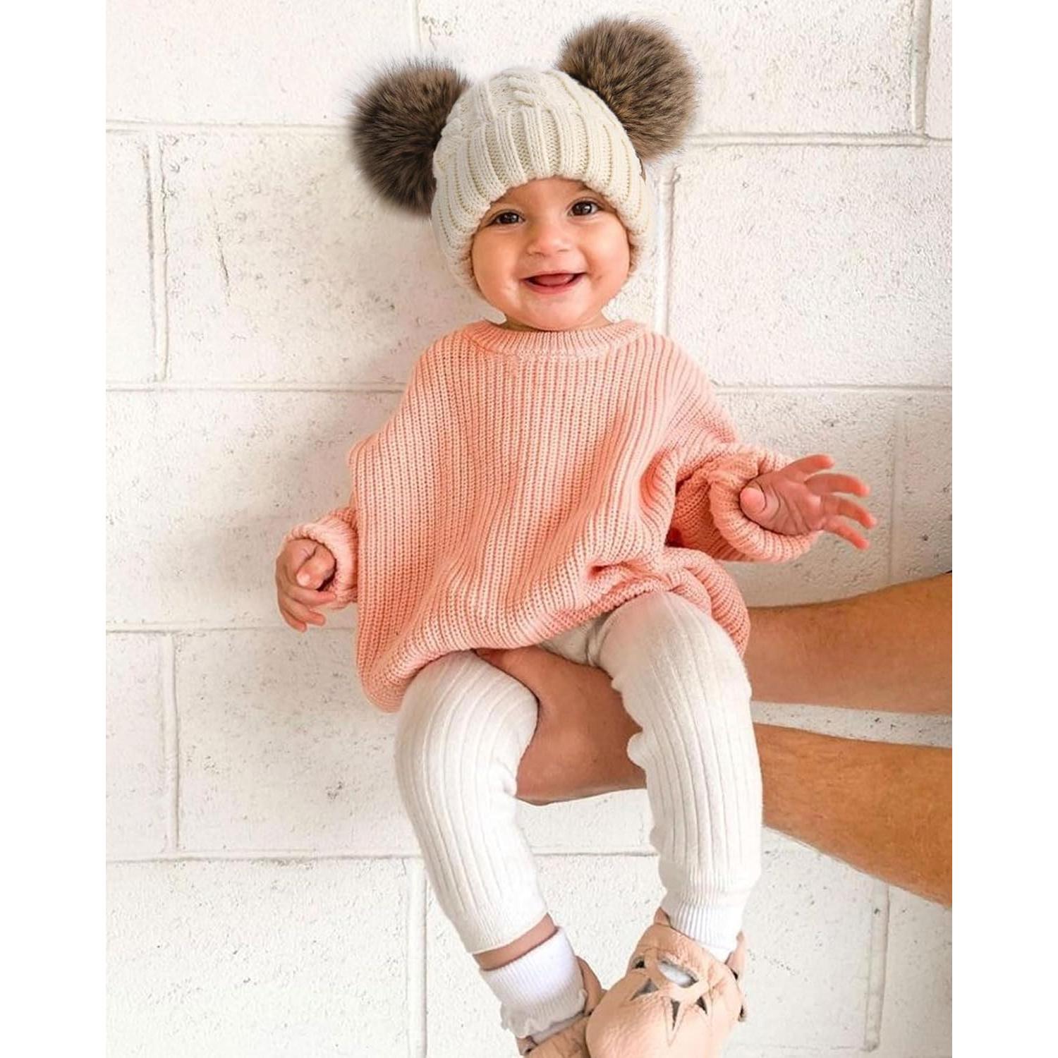 Gorro de Invierno FURTALK para Bebés 6-24 Meses Beige