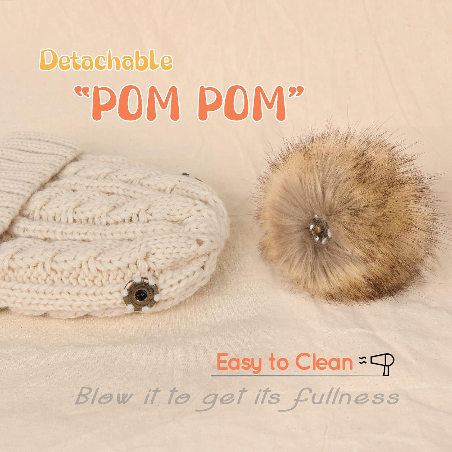 Gorro de Invierno FURTALK para Bebés 6-24 Meses Beige