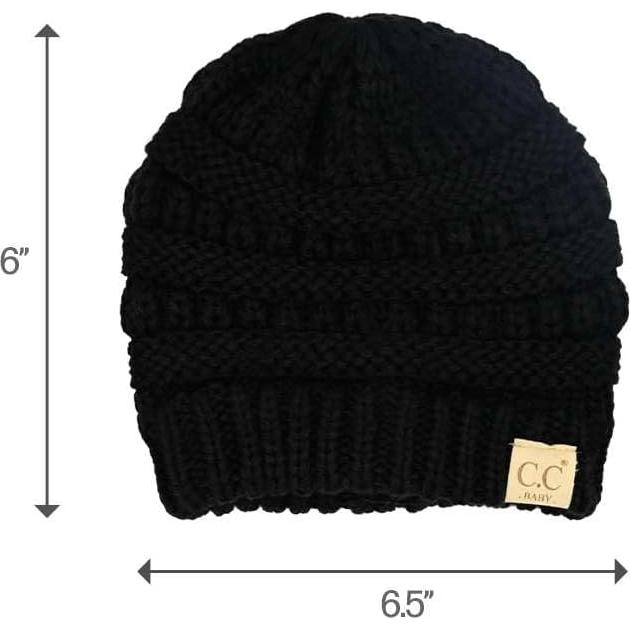 Gorro de Esquí para Bebés C.C - Acrílico Negro Talla Única