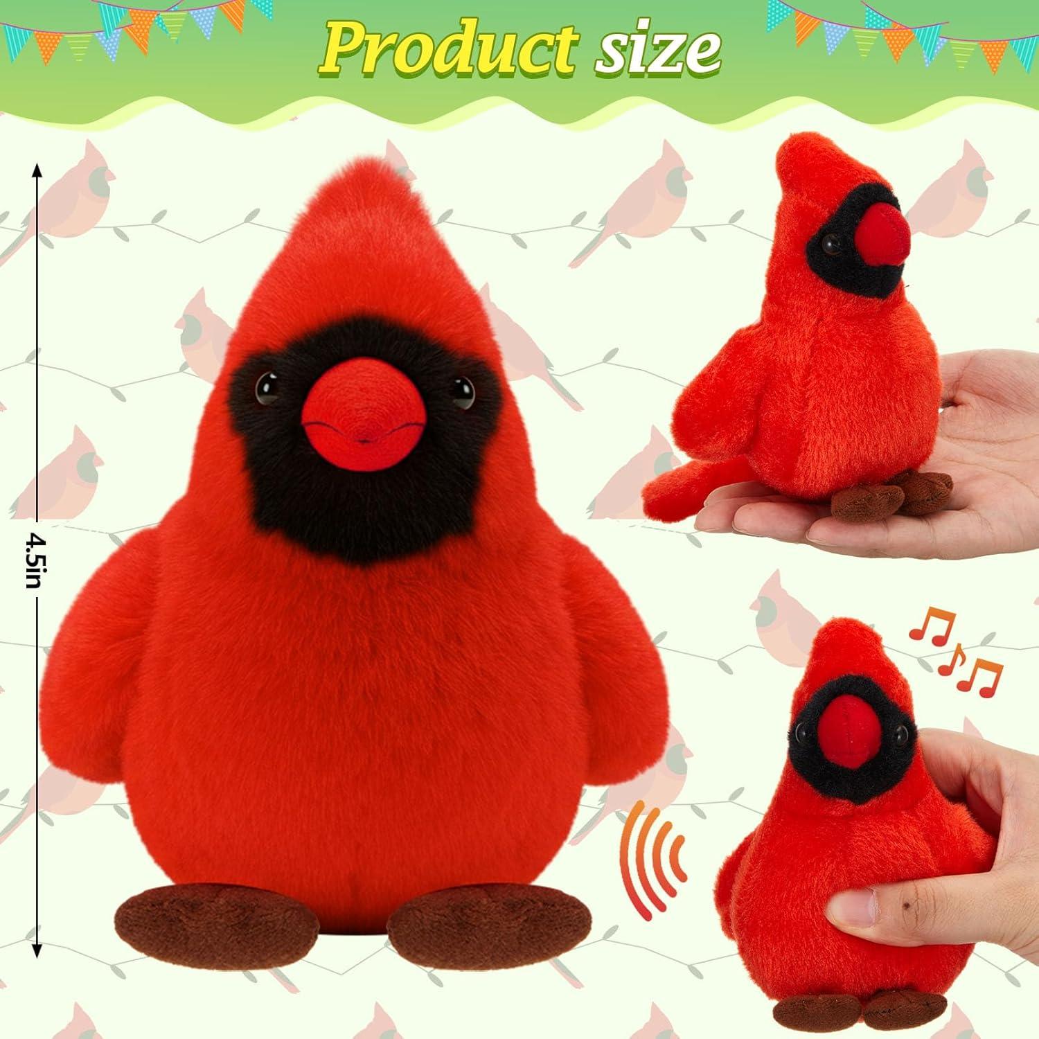 Animal de Peluche Cardinal con Sonido PullCrease 10 cm