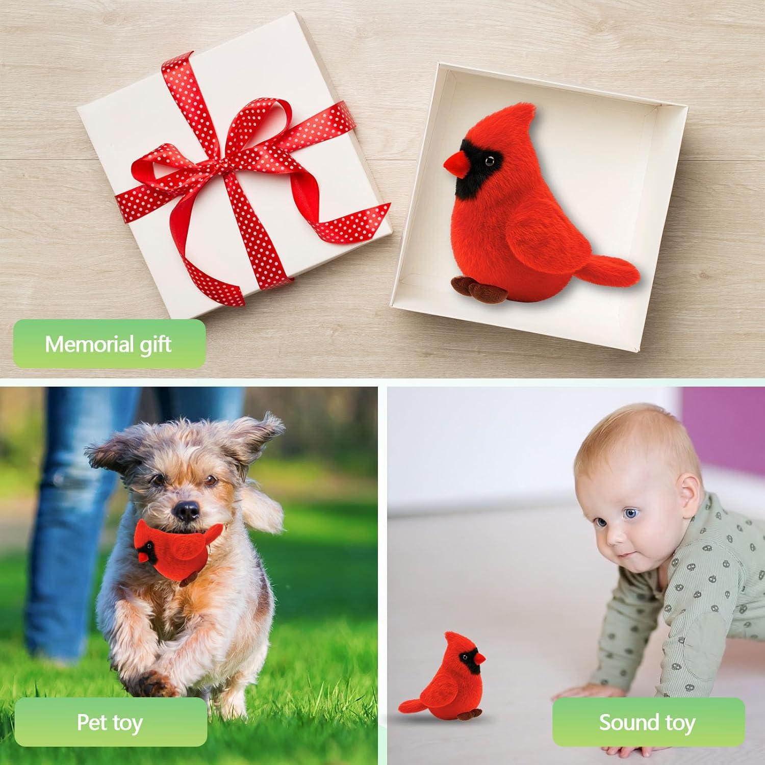 Animal de Peluche Cardinal con Sonido PullCrease 10 cm