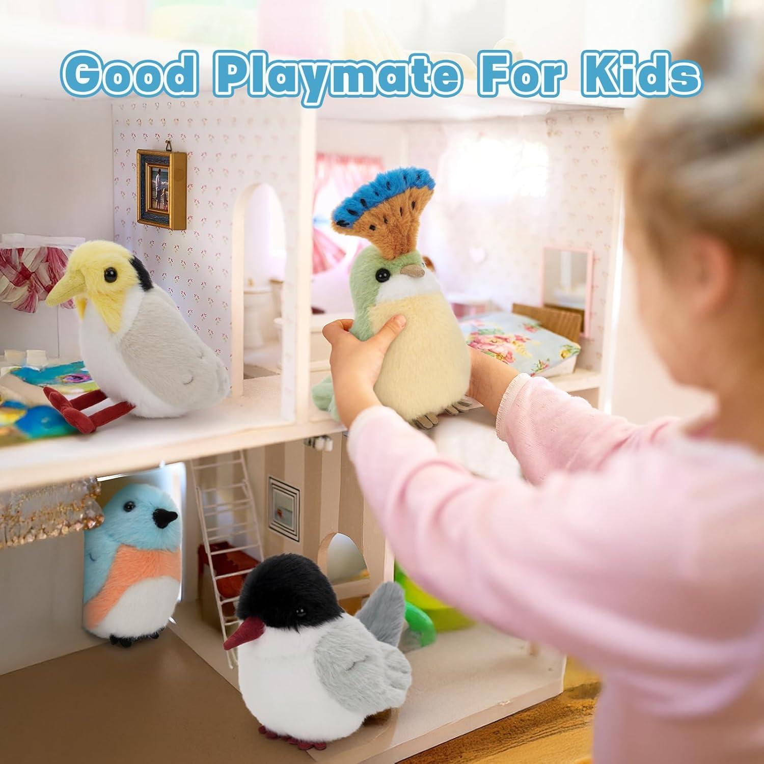 Conjunto de 6 Animales de Peluche Muiteiur Aves 15 cm