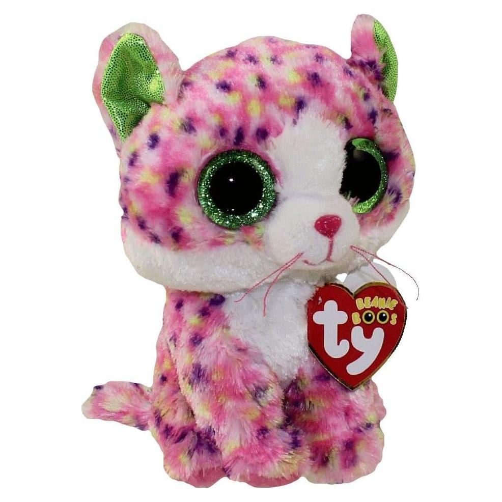Gato de Peluche Ty Beanie Boo Sophie 15 cm Lunares Rosados