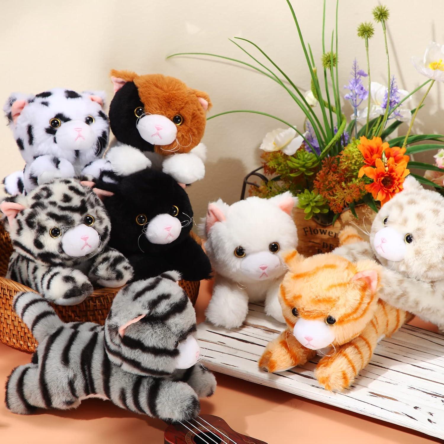 Libima 8 Pcs Gatitos de Peluche 20 cm para Decoración y Regalos