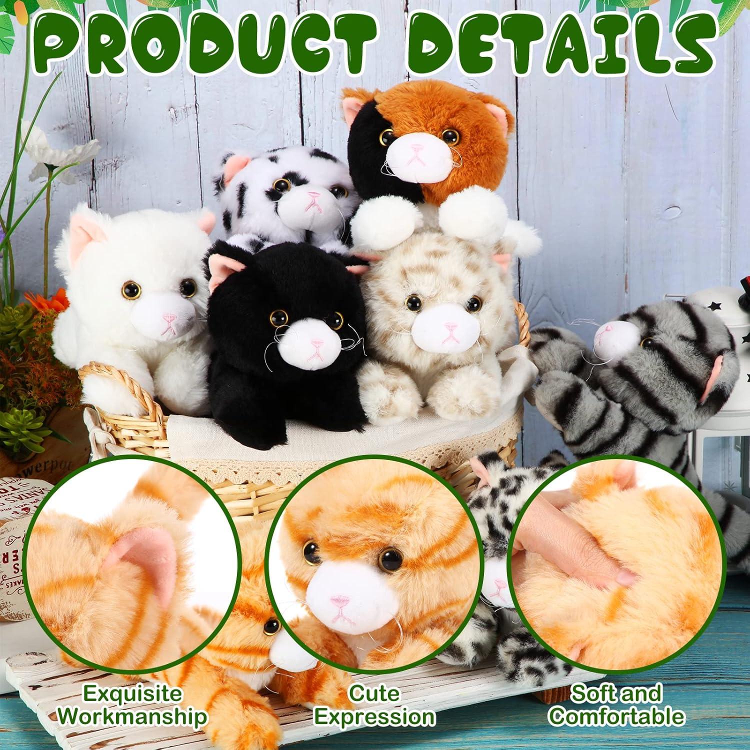 Libima 8 Pcs Gatitos de Peluche 20 cm para Decoración y Regalos