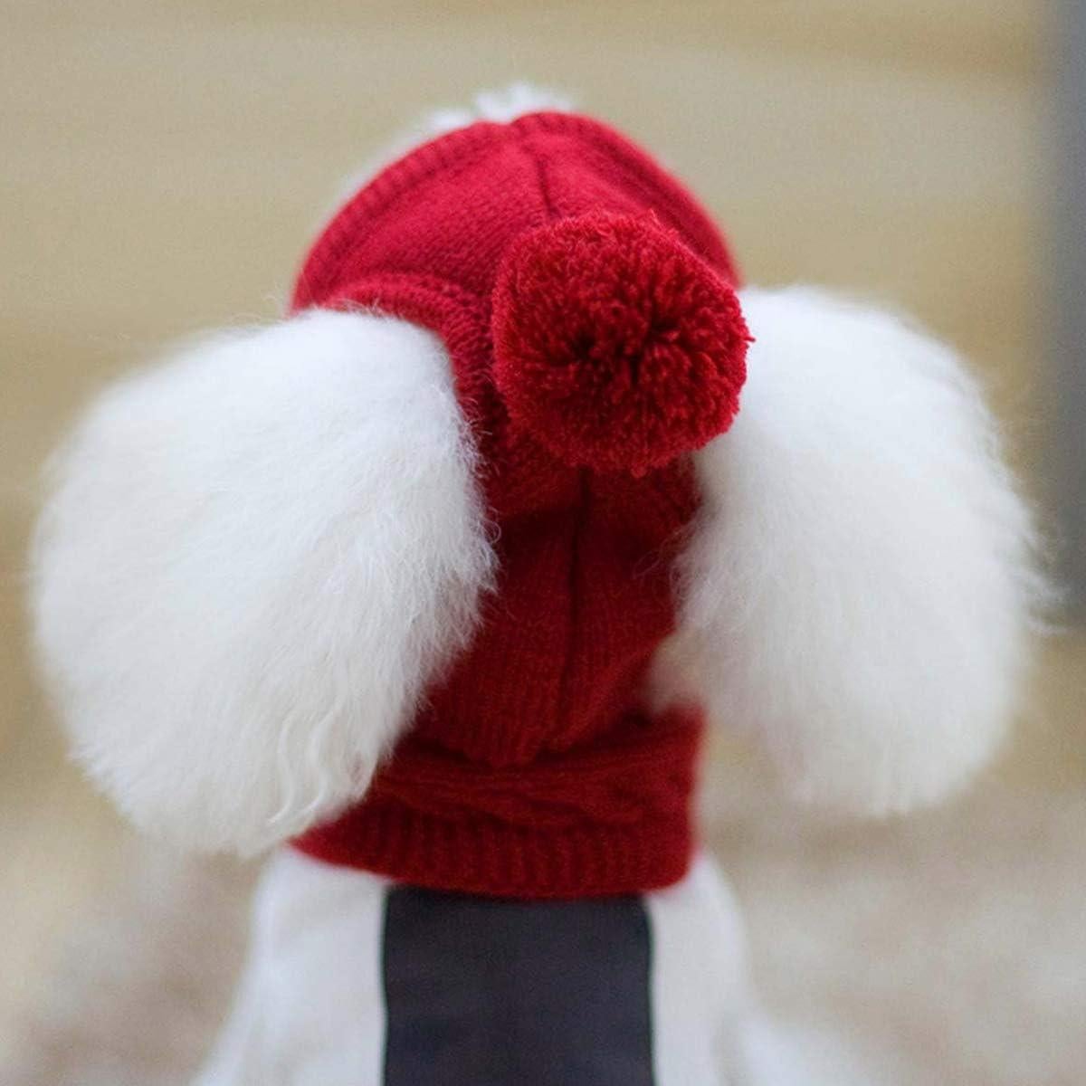 Conjunto de bufanda y gorro de lana para perros Goclothod