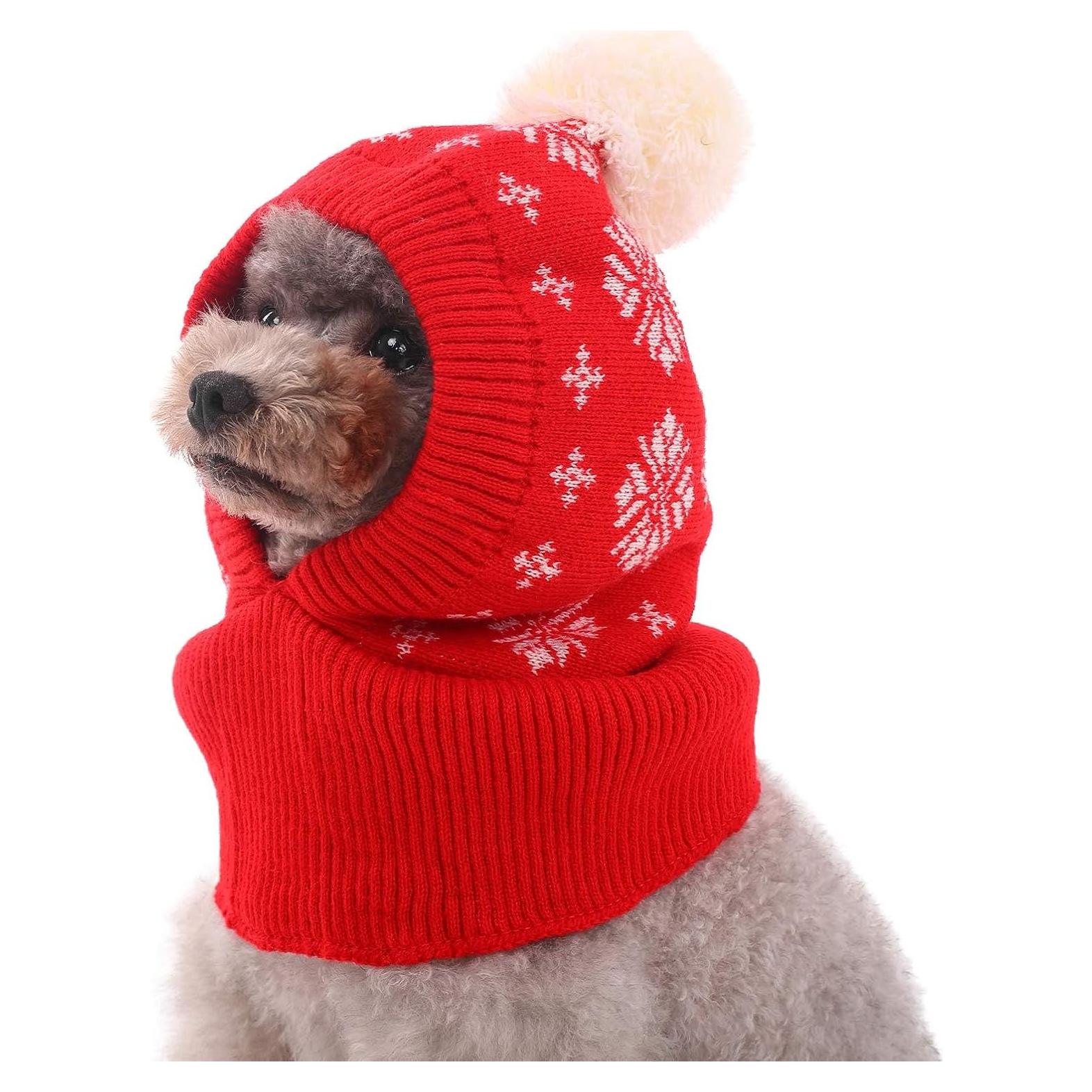 Sombrero de Invierno para Perros Kuoser - Gorro Navidad Rojo