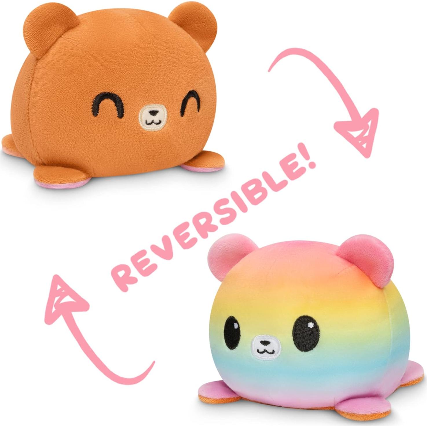 Peluche Reversible TeeTurtle Oso Orgullo Marrón 10 cm