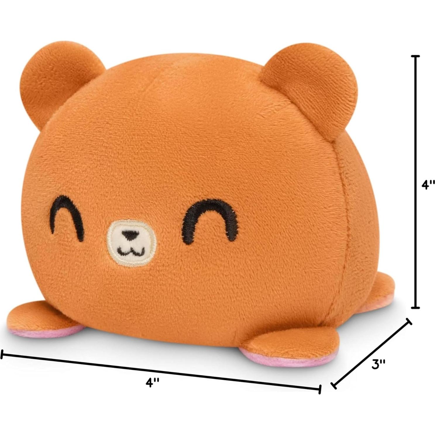 Peluche Reversible TeeTurtle Oso Orgullo Marrón 10 cm