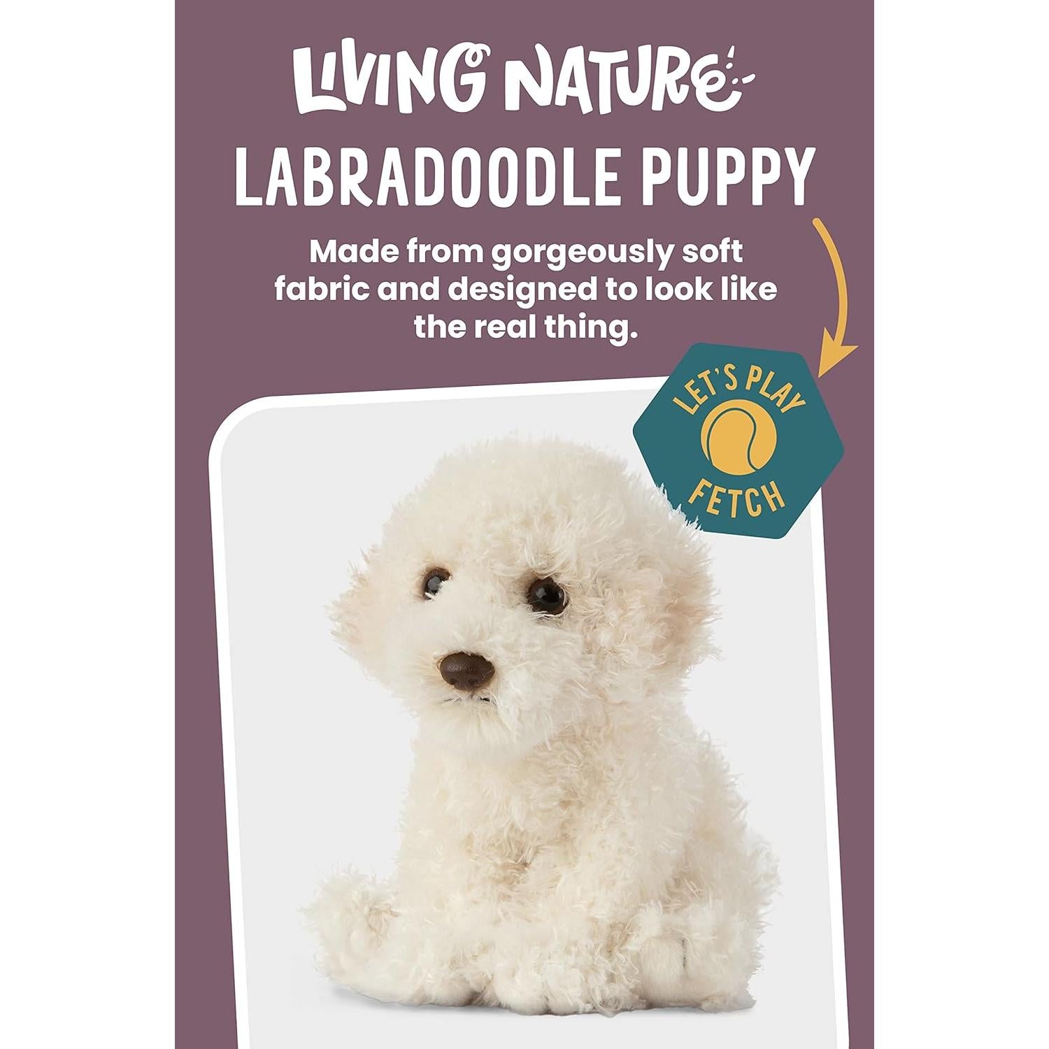 Peluche Labradoodle Living Nature 15 cm | Juguete suave