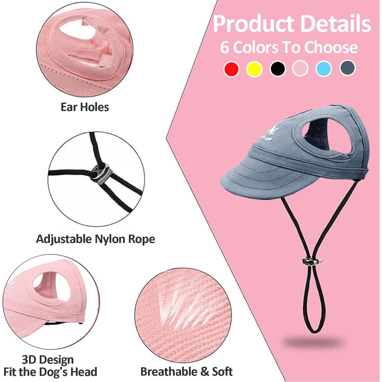 Gorra para Perros HDKUW Ajustable Azul Denim Tamaño S