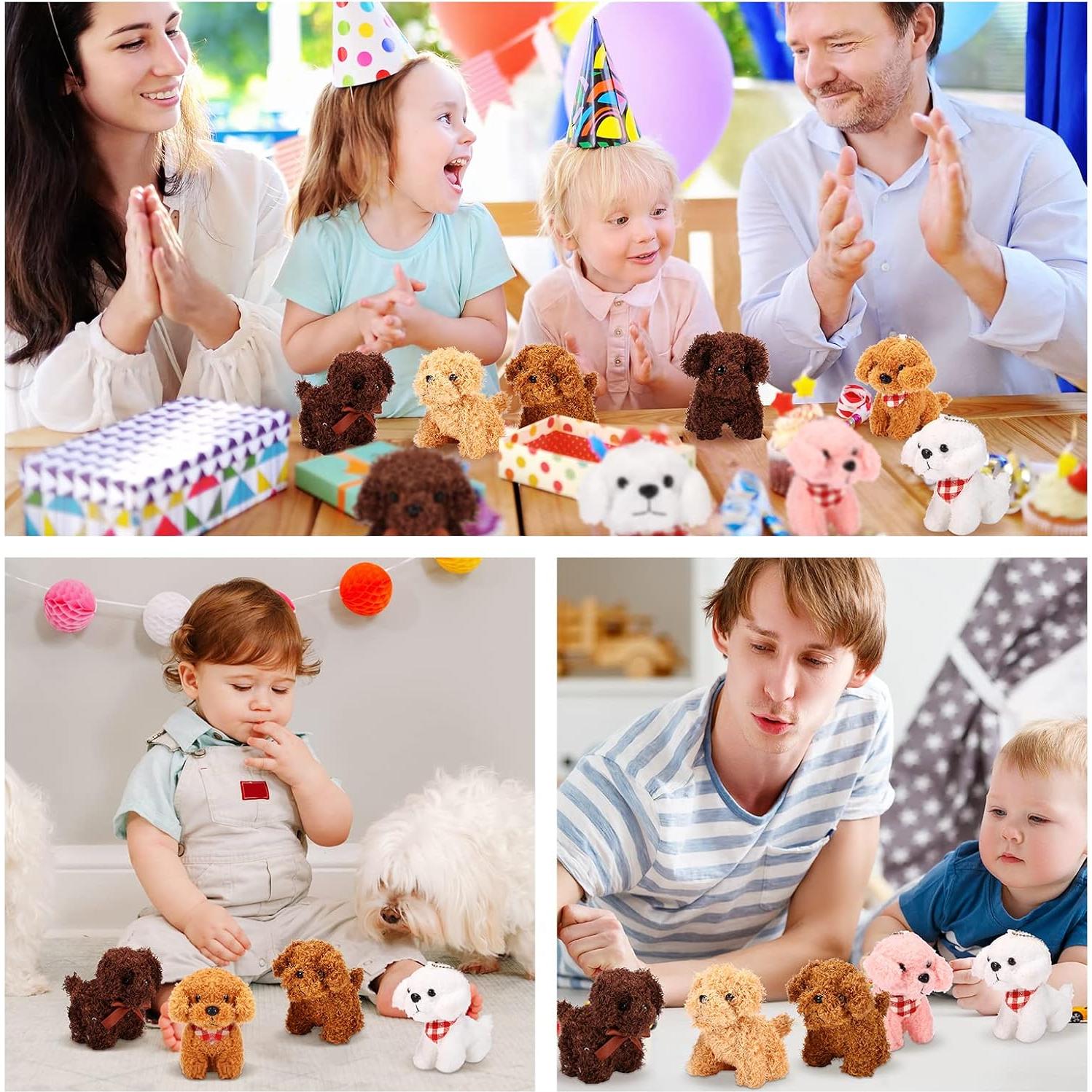 Lote de 14 Perros de Peluche Zomiboo 12 cm Suaves y Adorables