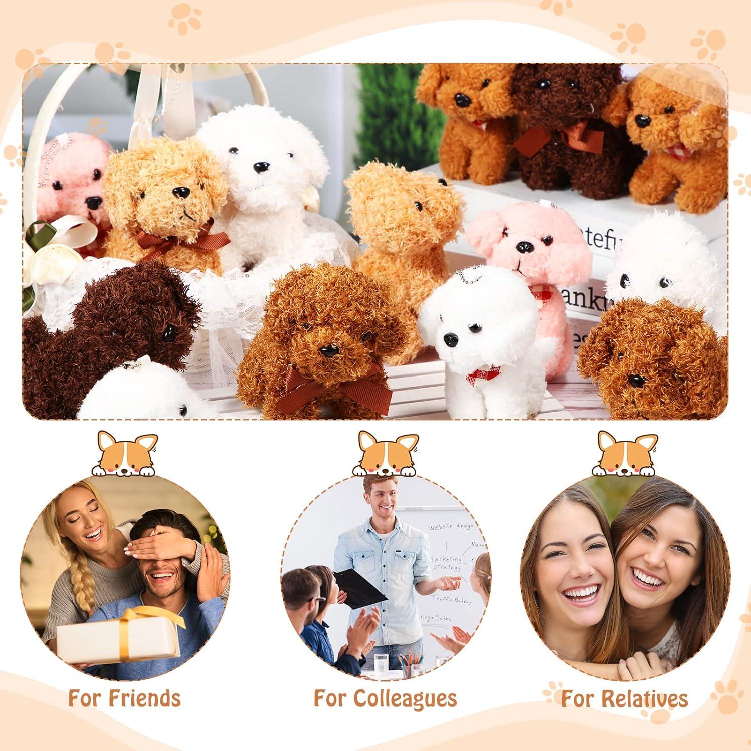 Lote de 14 Perros de Peluche Zomiboo 12 cm Suaves y Adorables