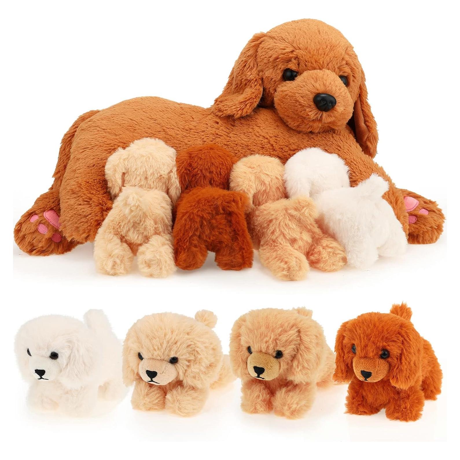 Conjunto de Peluches Golden Retriever HyDren 5 Piezas 40 cm