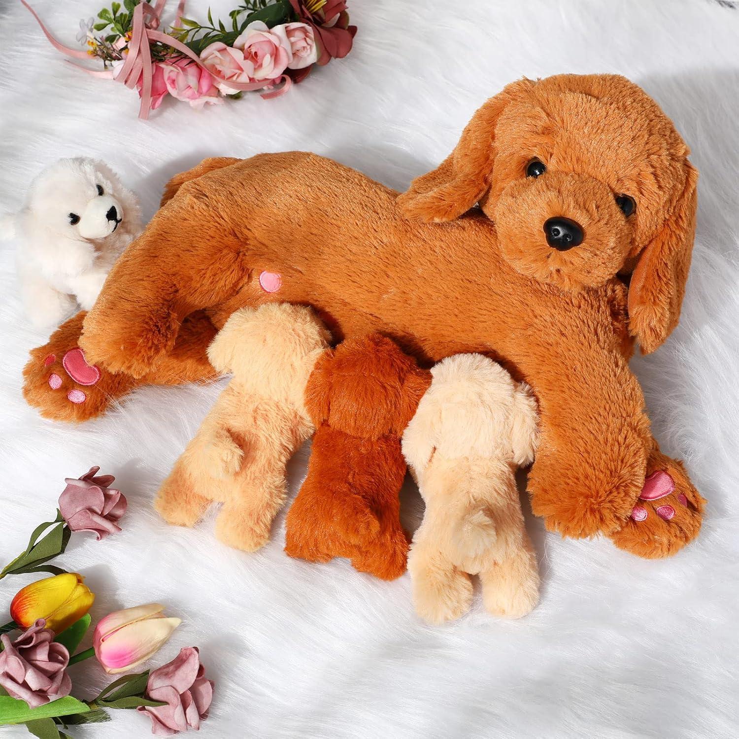 Conjunto de Peluches Golden Retriever HyDren 5 Piezas 40 cm