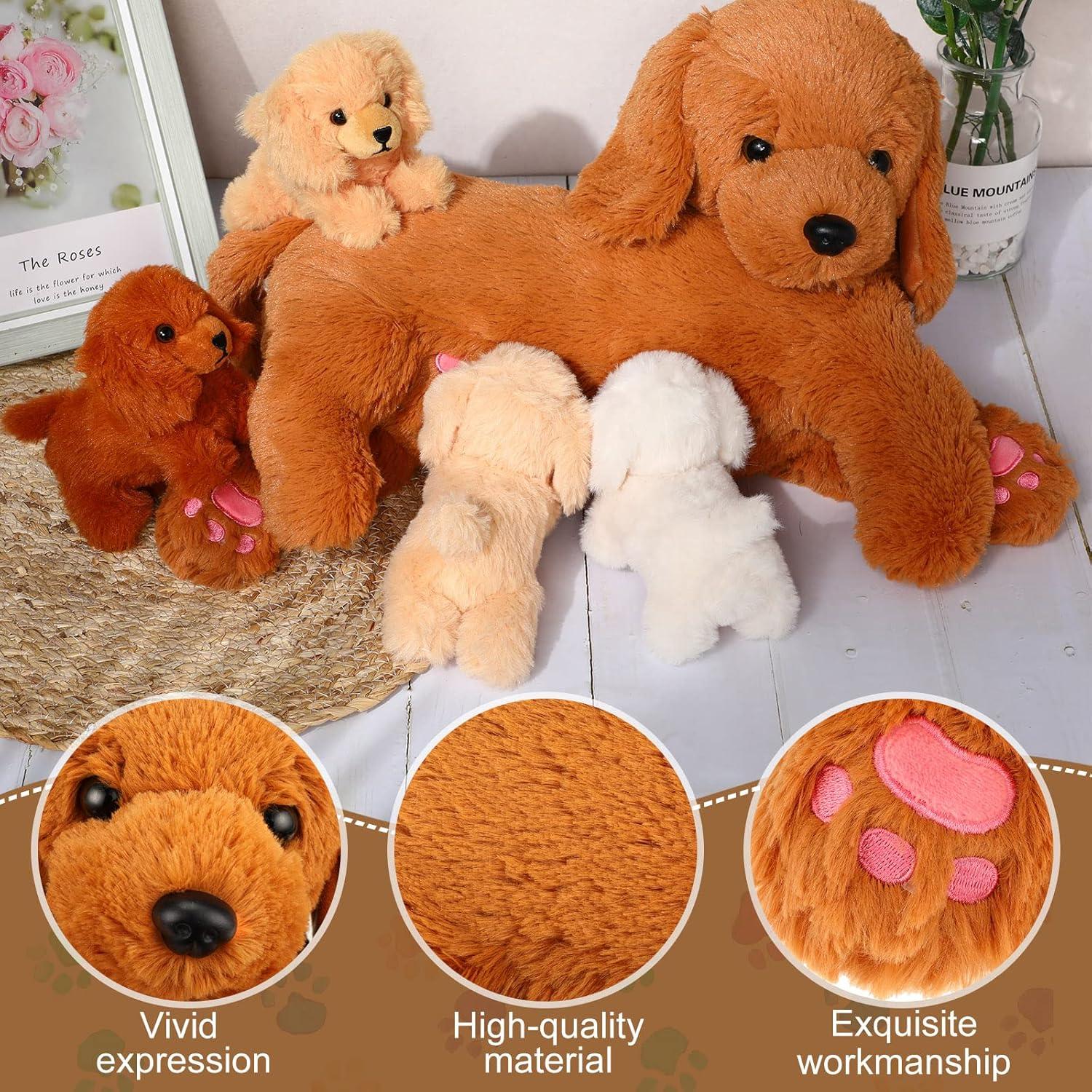 Conjunto de Peluches Golden Retriever HyDren 5 Piezas 40 cm