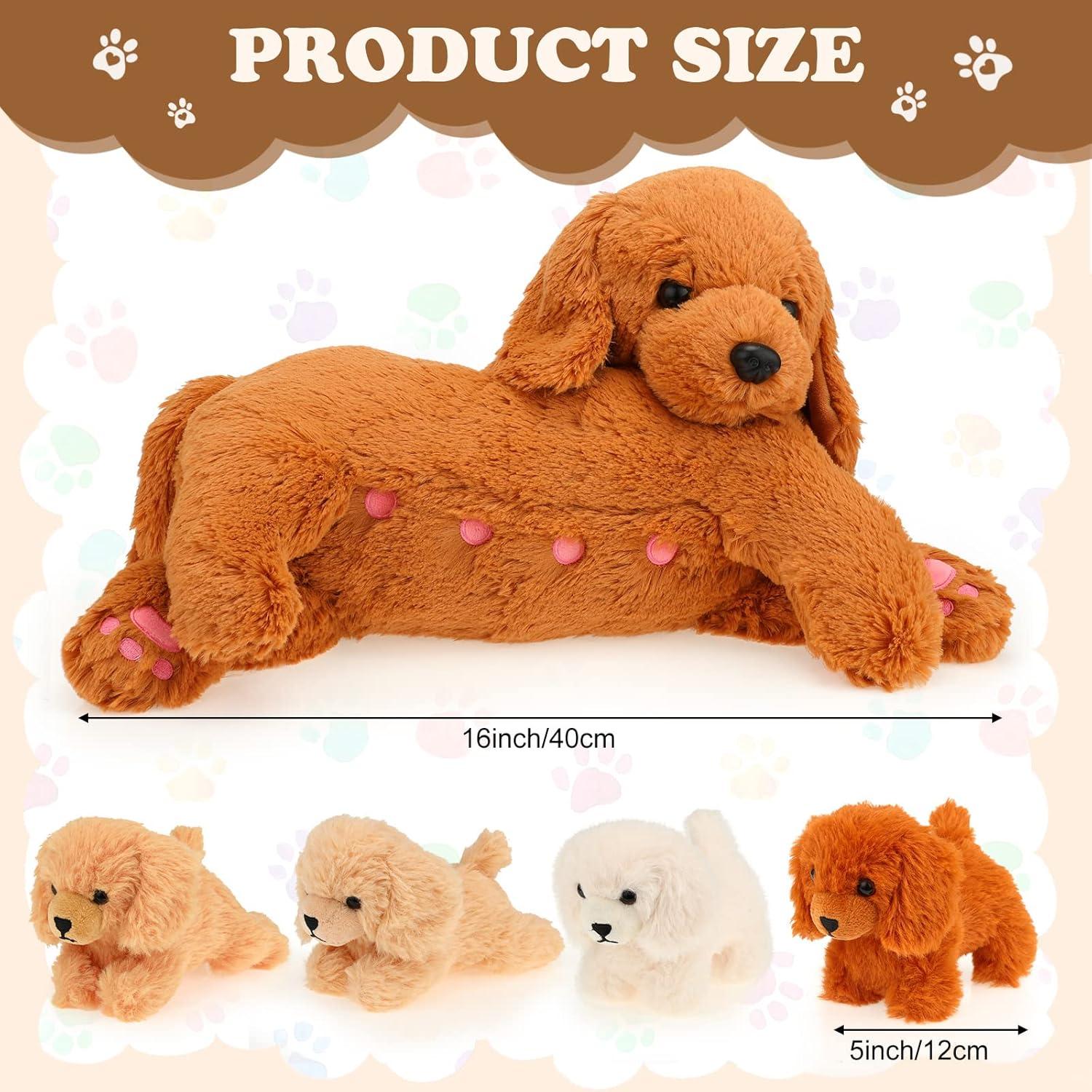 Conjunto de Peluches Golden Retriever HyDren 5 Piezas 40 cm