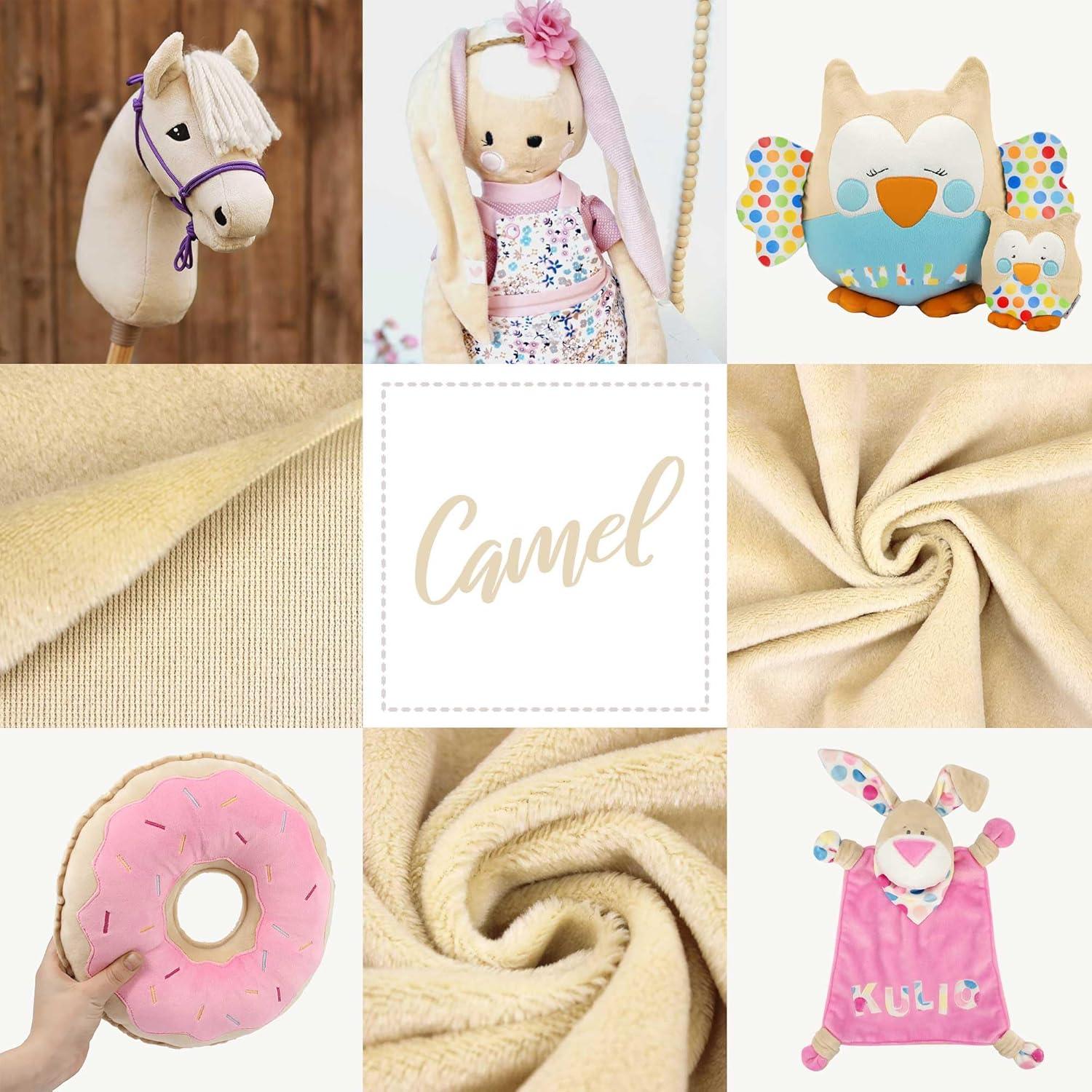 Tela Minky Kullaloo Camel 100x75 cm Suave para Coser