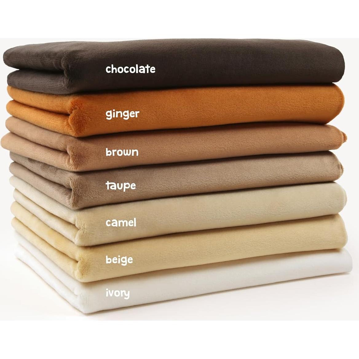 Tela Minky Kullaloo Camel 100x75 cm Suave para Coser