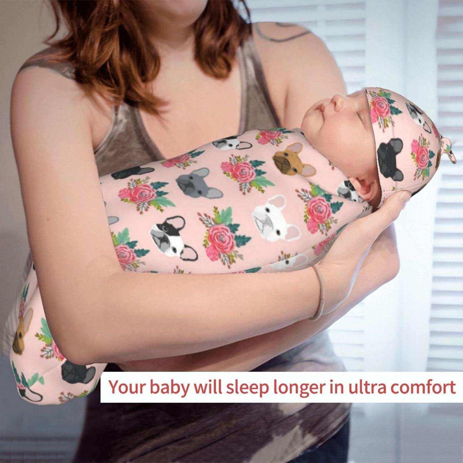 Manta de Envolver para Bebé Lcokin Bulldog Francés 52.8x29 cm