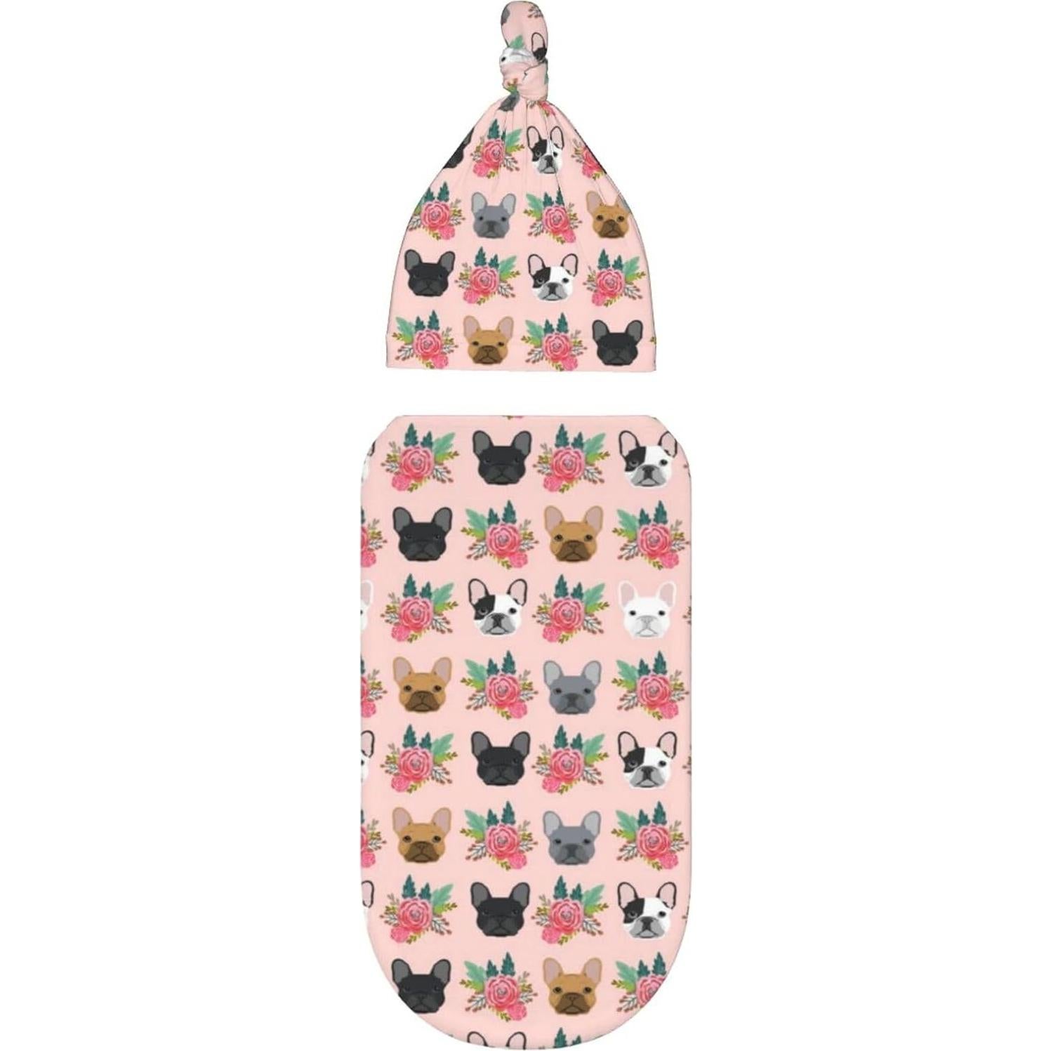 Manta de Envolver para Bebé Lcokin Bulldog Francés 52.8x29 cm