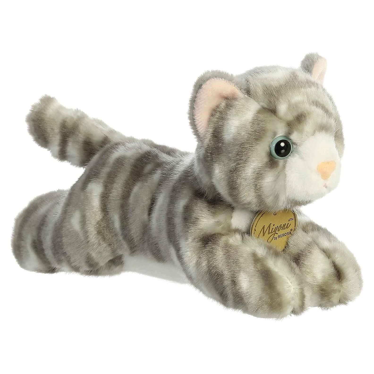 Gato Tabby Gris de Peluche Miyoni Aurora 20 cm