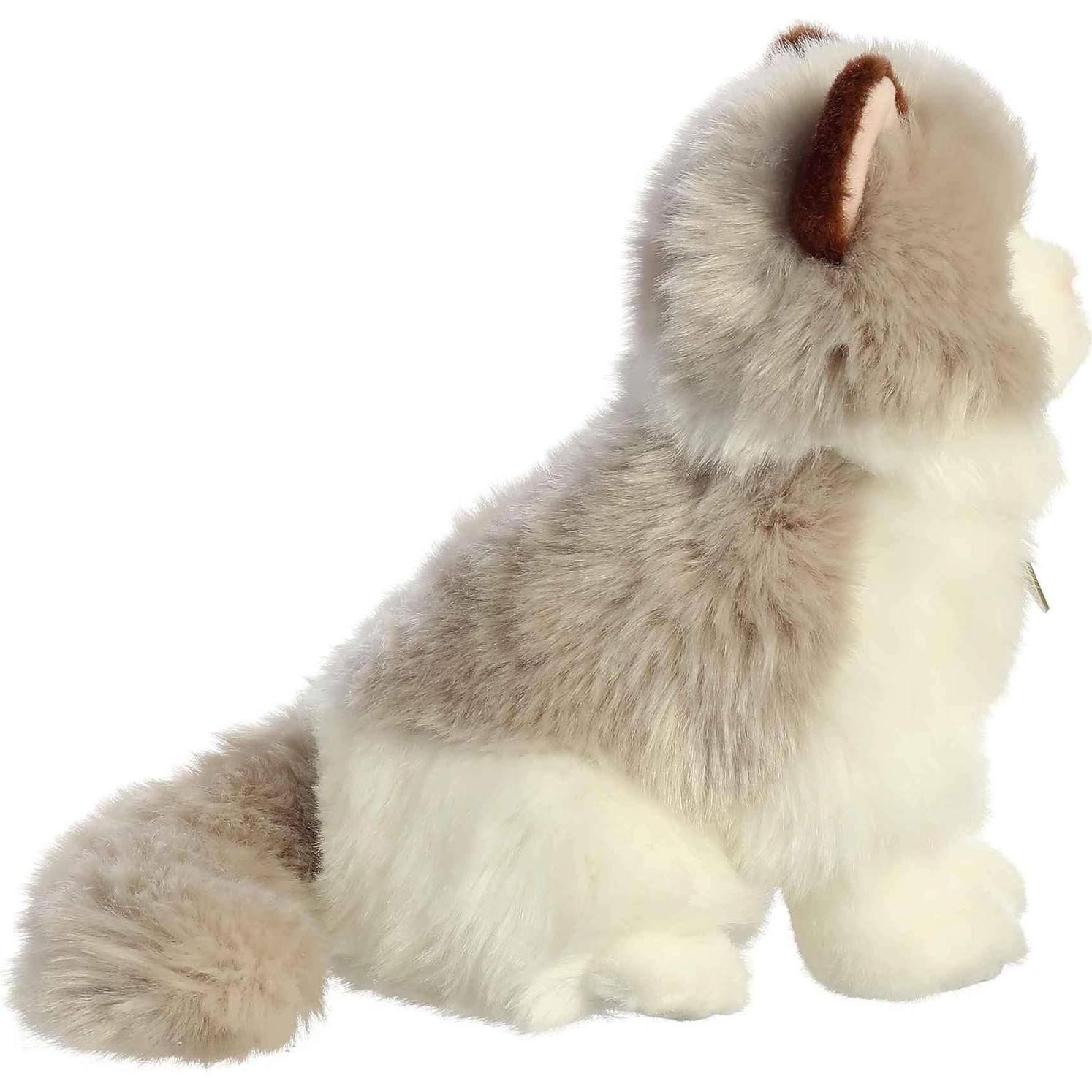 Peluche Gato Ragdoll Miyoni Aurora 23 cm Realista Blanco
