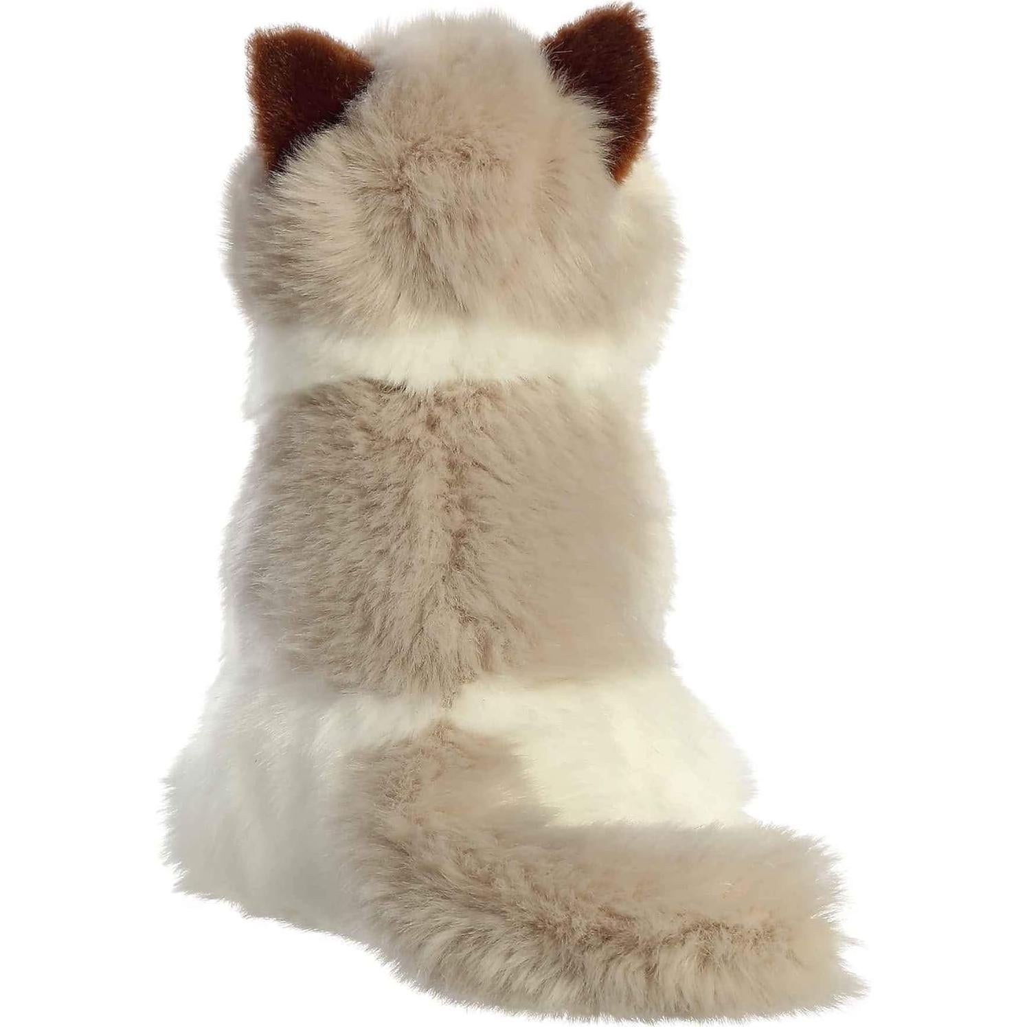 Peluche Gato Ragdoll Miyoni Aurora 23 cm Realista Blanco