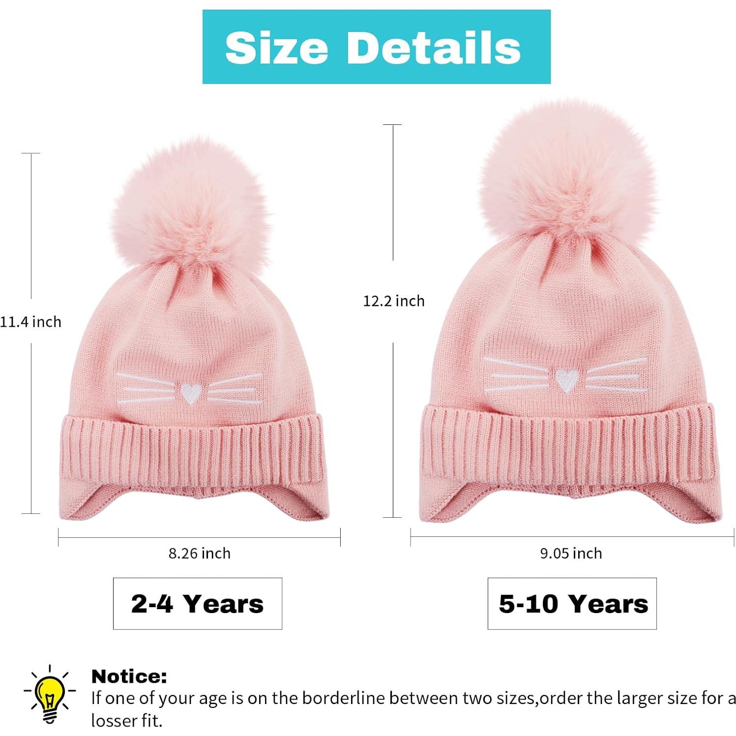 Gorro de Invierno para Niños ACTLATI con Orejeras y Pompon