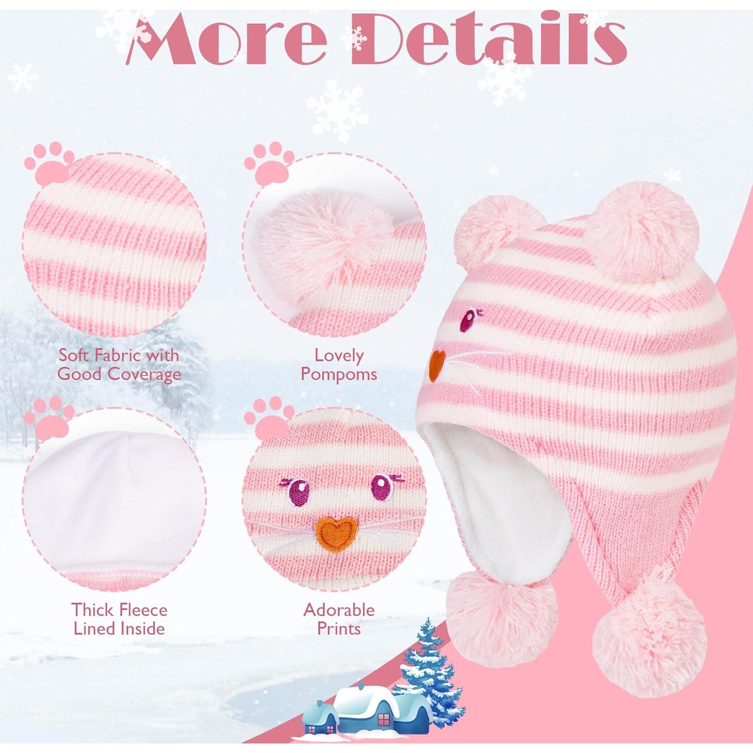 Gorro de invierno para bebé Century Star forrado polar 0-12 meses