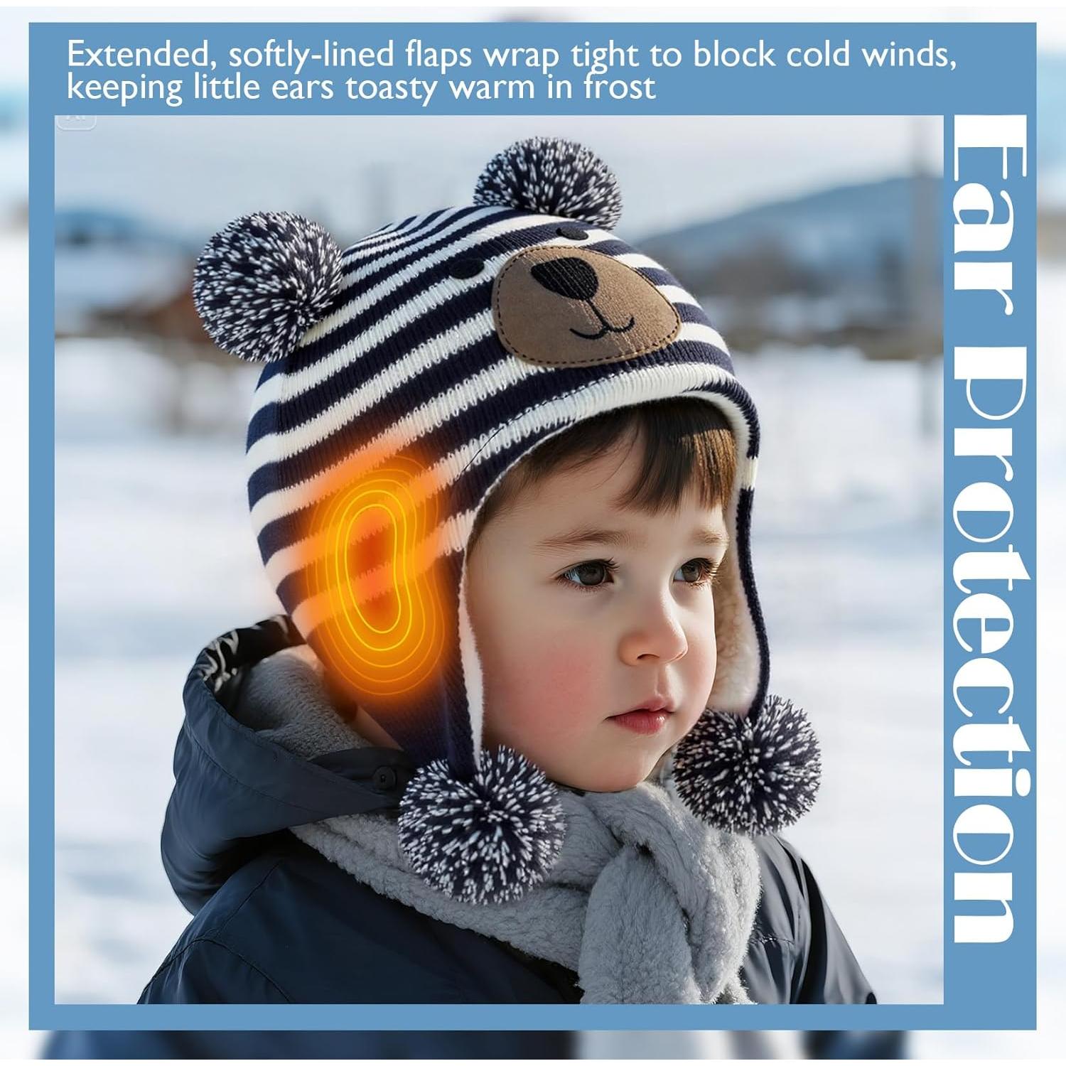 Gorro de invierno para bebé Century Star forrado polar 0-12 meses