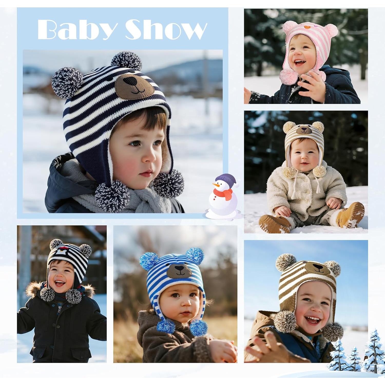 Gorro de invierno para bebé Century Star forrado polar 0-12 meses