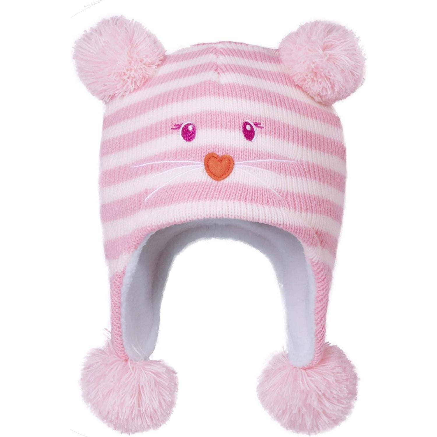 Gorra de Invierno LANGZHEN para Niños 1-2 años con Forro Polar