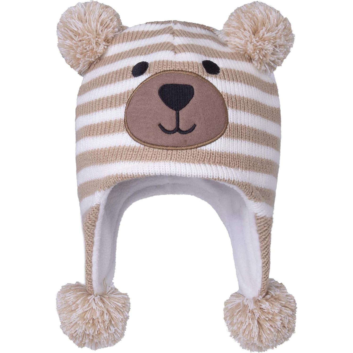 Gorra de Invierno LANGZHEN para Niños 1-2 años con Forro Polar