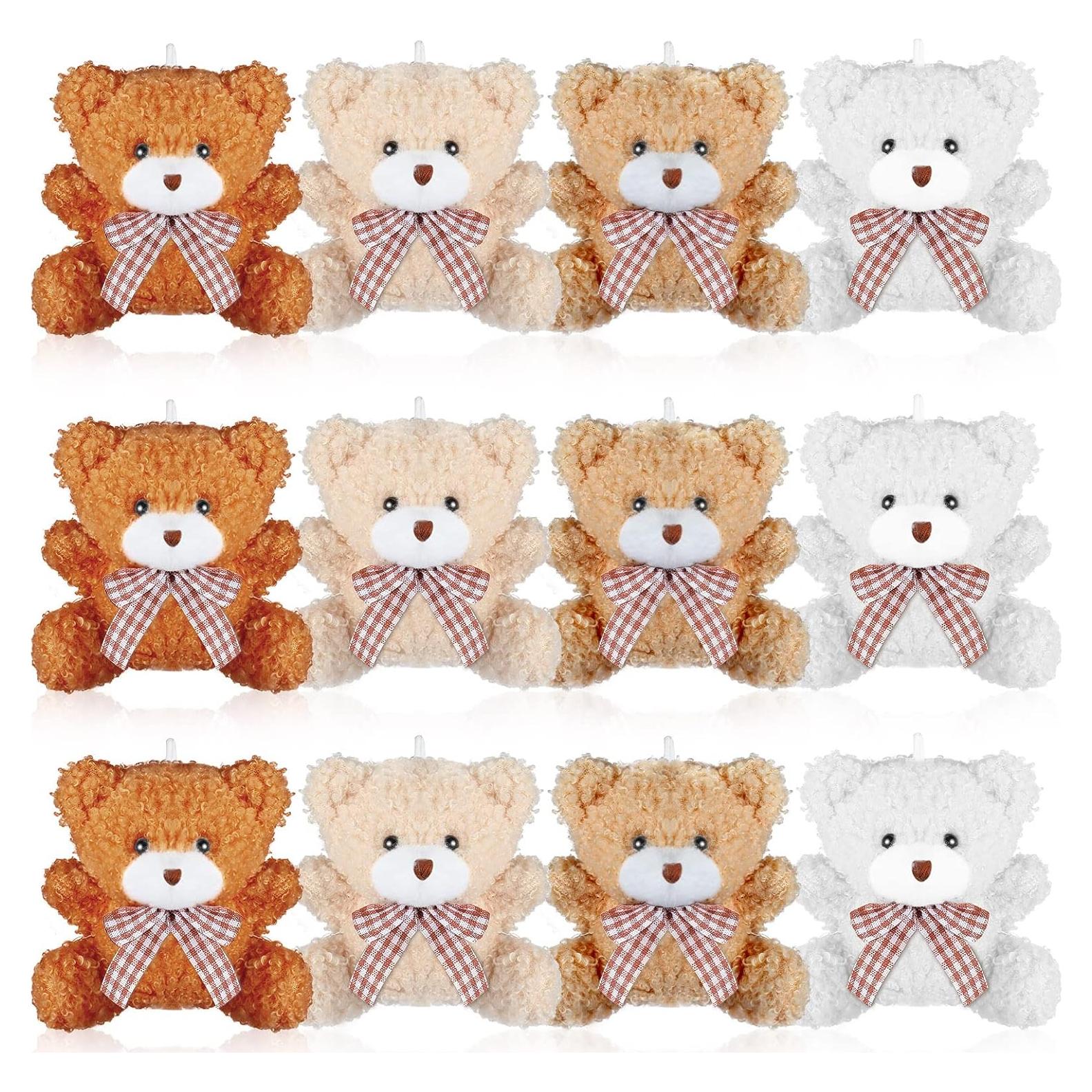 12 Mini Ositos de Peluche Zomiboo 10 cm para Decoración y Regalos