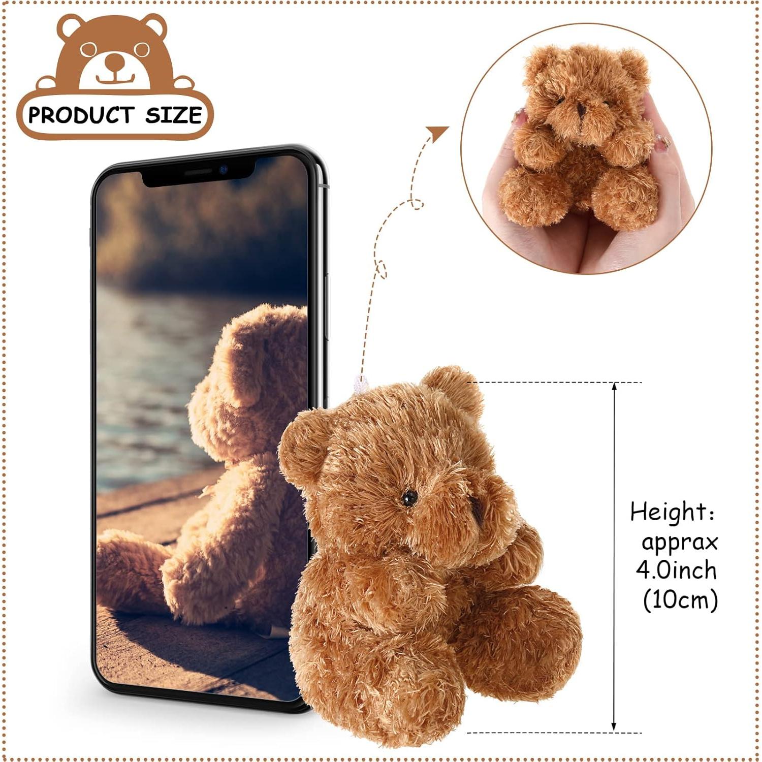 Lote 8 Ositos de Peluche Threan 10 cm Suaves y Coloridos