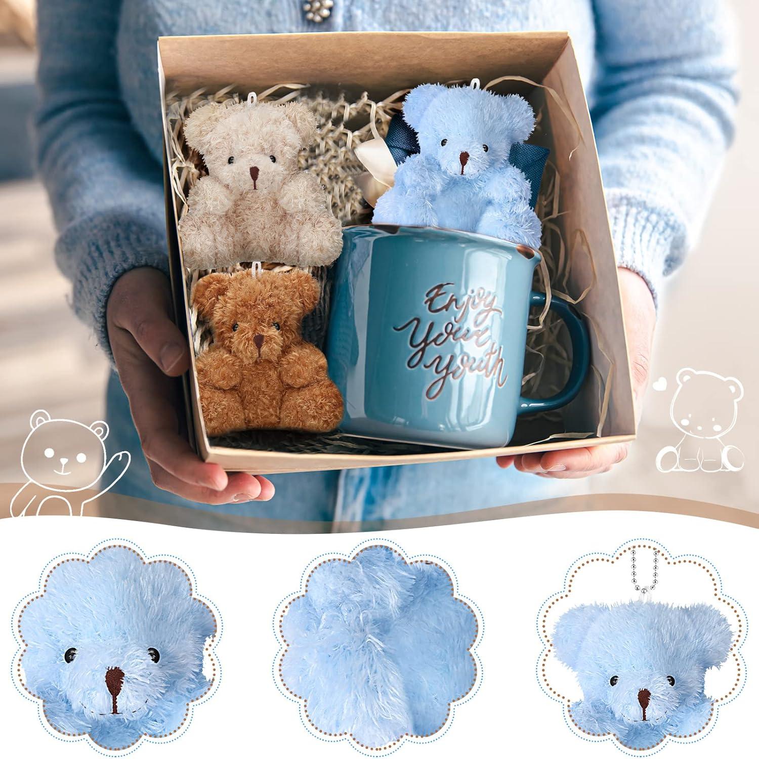 Lote 8 Ositos de Peluche Threan 10 cm Suaves y Coloridos