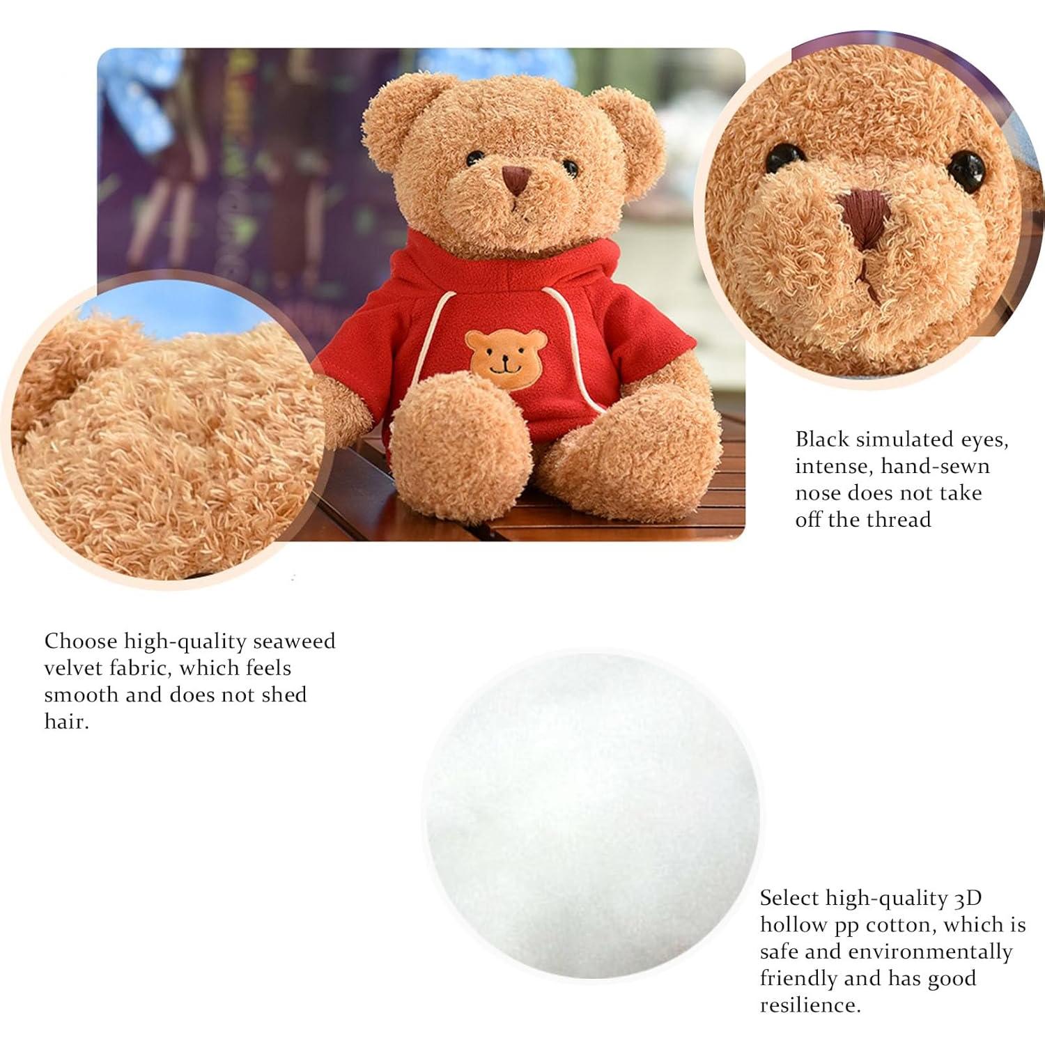 Oso de Peluche CHELEI2019 30cm con Sudadera Roja