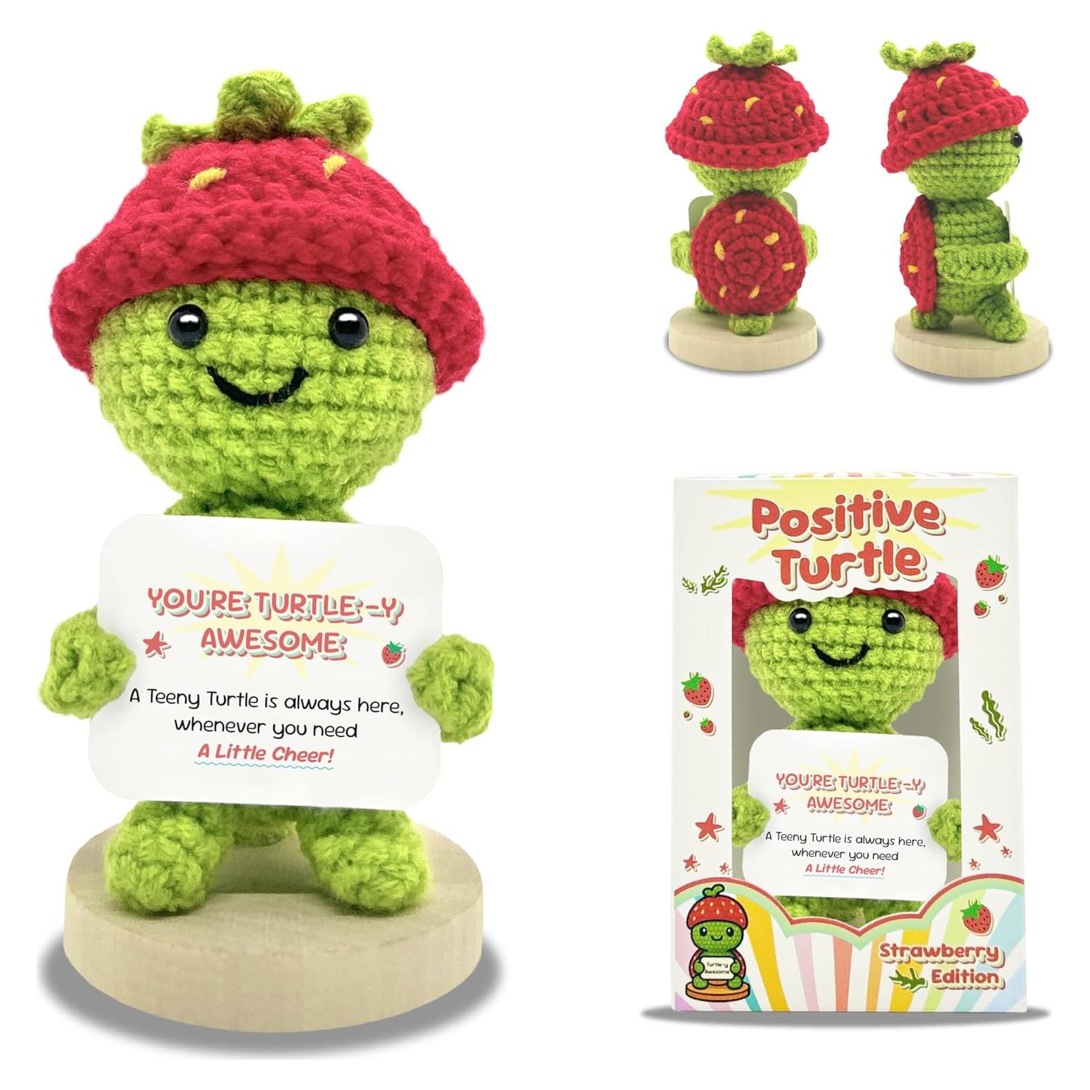 Muñeca de Crochet Tortuga de Fresa TheGifty - 10 cm