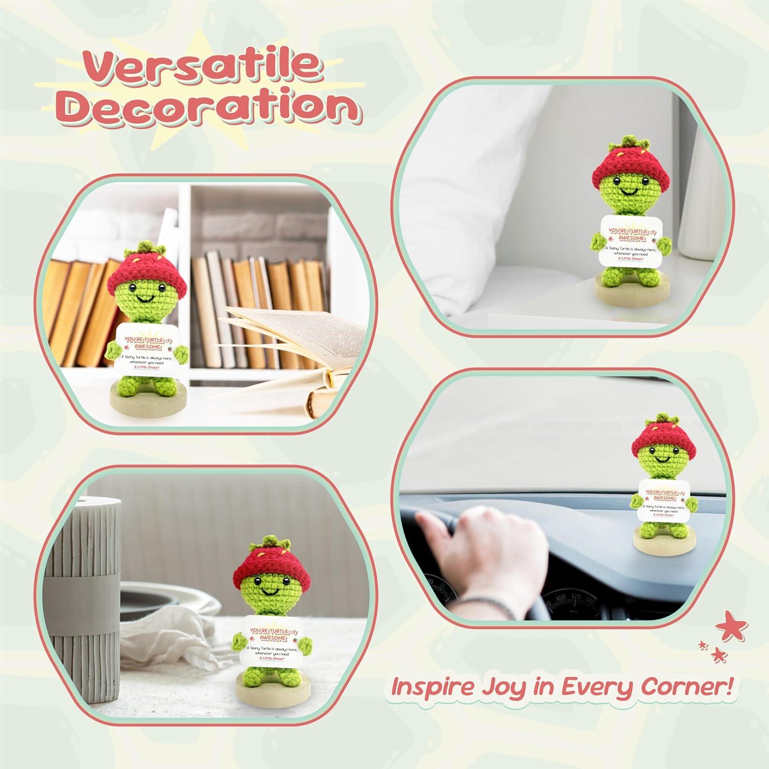 Muñeca de Crochet Tortuga de Fresa TheGifty - 10 cm