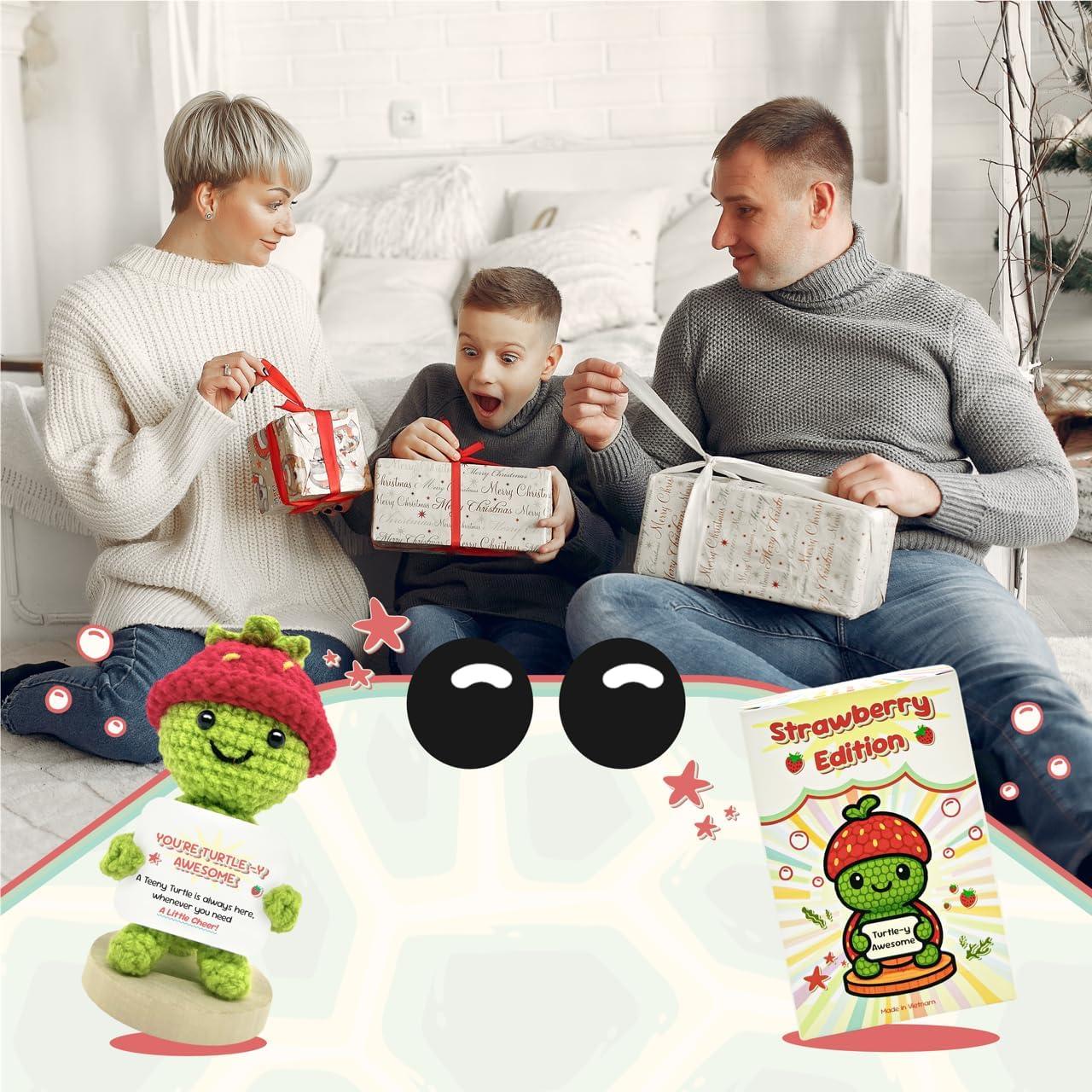 Muñeca de Crochet Tortuga de Fresa TheGifty - 10 cm