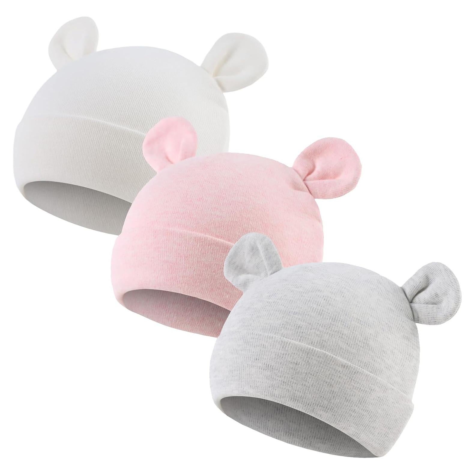 Gorro de Algodón para Bebés Recién Nacidos - Tierno Conejo