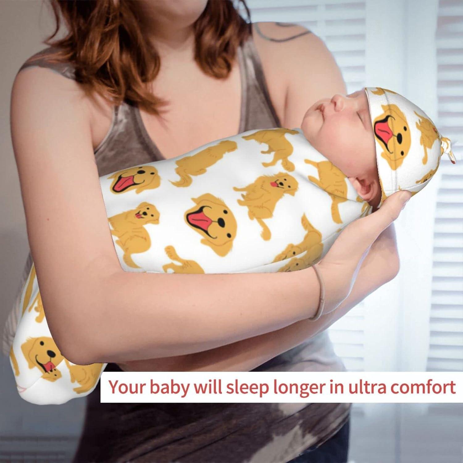 Manta de Envolver para Bebés Osvbs con Gorro - 29x52.8 cm